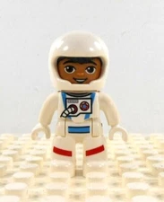 Lego Duplo Figure African American Astronaut (Shuttle Crew) white uniform