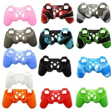 LOT 2 Silicone Case Grip Rubber Cover Protector for Playstation 3 PS3 Controller