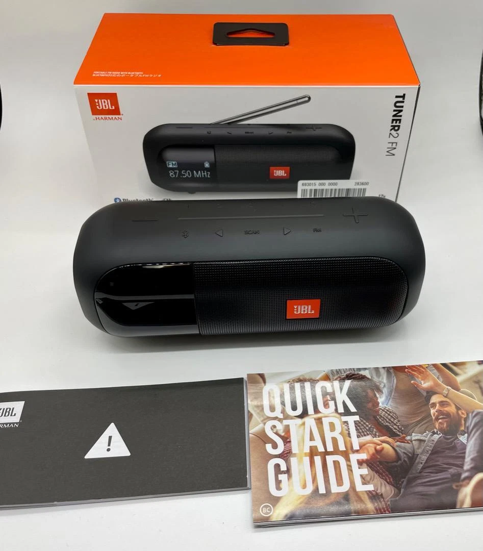 JBL Tuner 2 FM Bluetooth Speaker Portable Waterproof Radio Wide Black  Handlebars