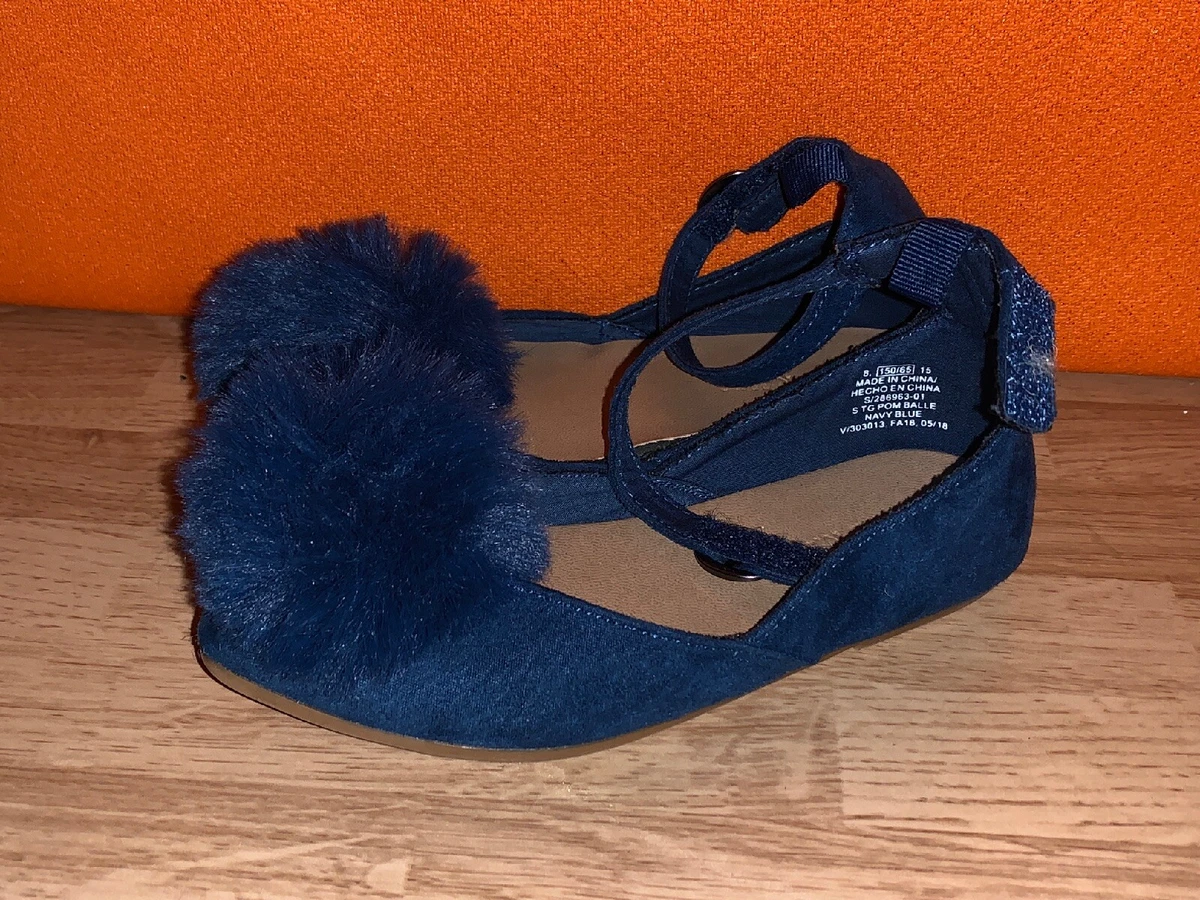 Zapatos planos de ballet Mary Janes azul marino con correa al tobillo azul marino talla 8 sj17j15