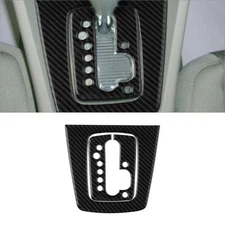 2Pcs Carbon Fiber Interior Automatic Gear Shift Panel Cover Trim For Audi A4 S4