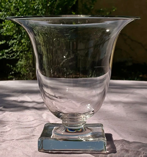 Vintage Steuben Glass 6" Trophy Vase 1960s Clear Mid Century Modern  Ex Cond