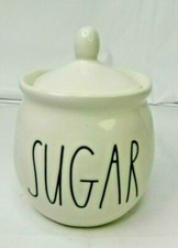 Rae Dunn SUGAR Bowl Canister With Lid by Magenta 202 - 6 inches tall