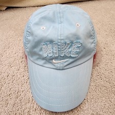 Vintage NIKE Womens Hat Light Blue Adjustable