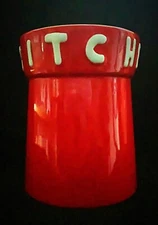 Home Essentials Kitchen Utensil Holder for Countertop - Large 8" Red