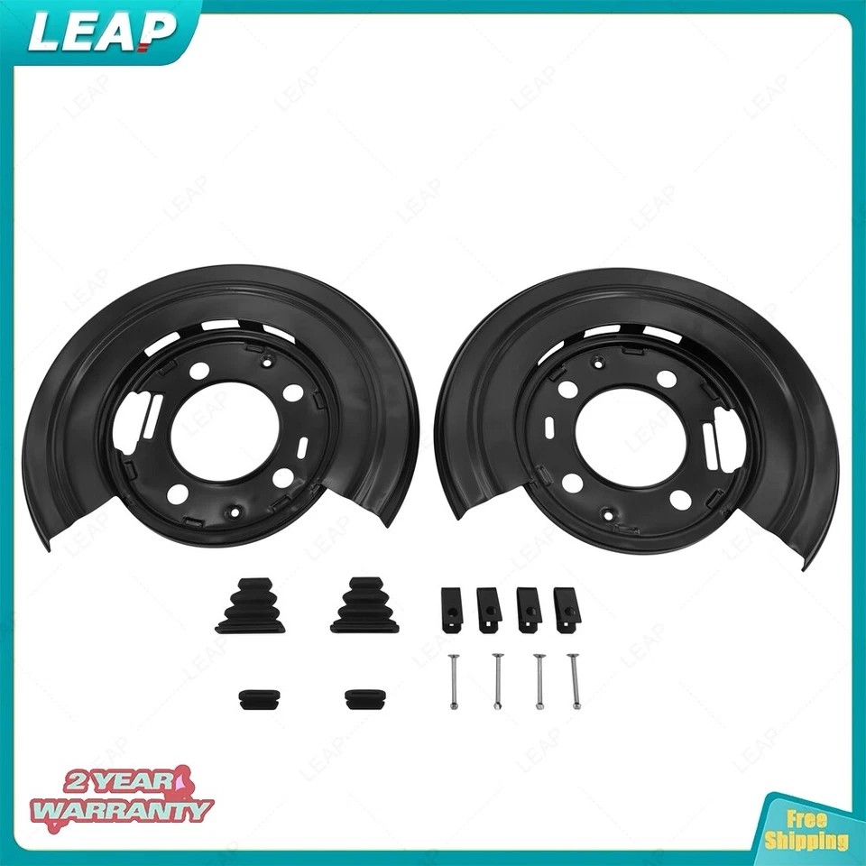 Nuevas placas de respaldo antipolvo de freno trasero 2x para Ford F250 F350 Excursion 99-15 Foto 2 de 4