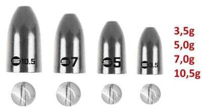 Spro BULLET SINKERS Tungsten 3,5g 5g 7g 10,5g Angelgewichte 2er Pack Wolfram