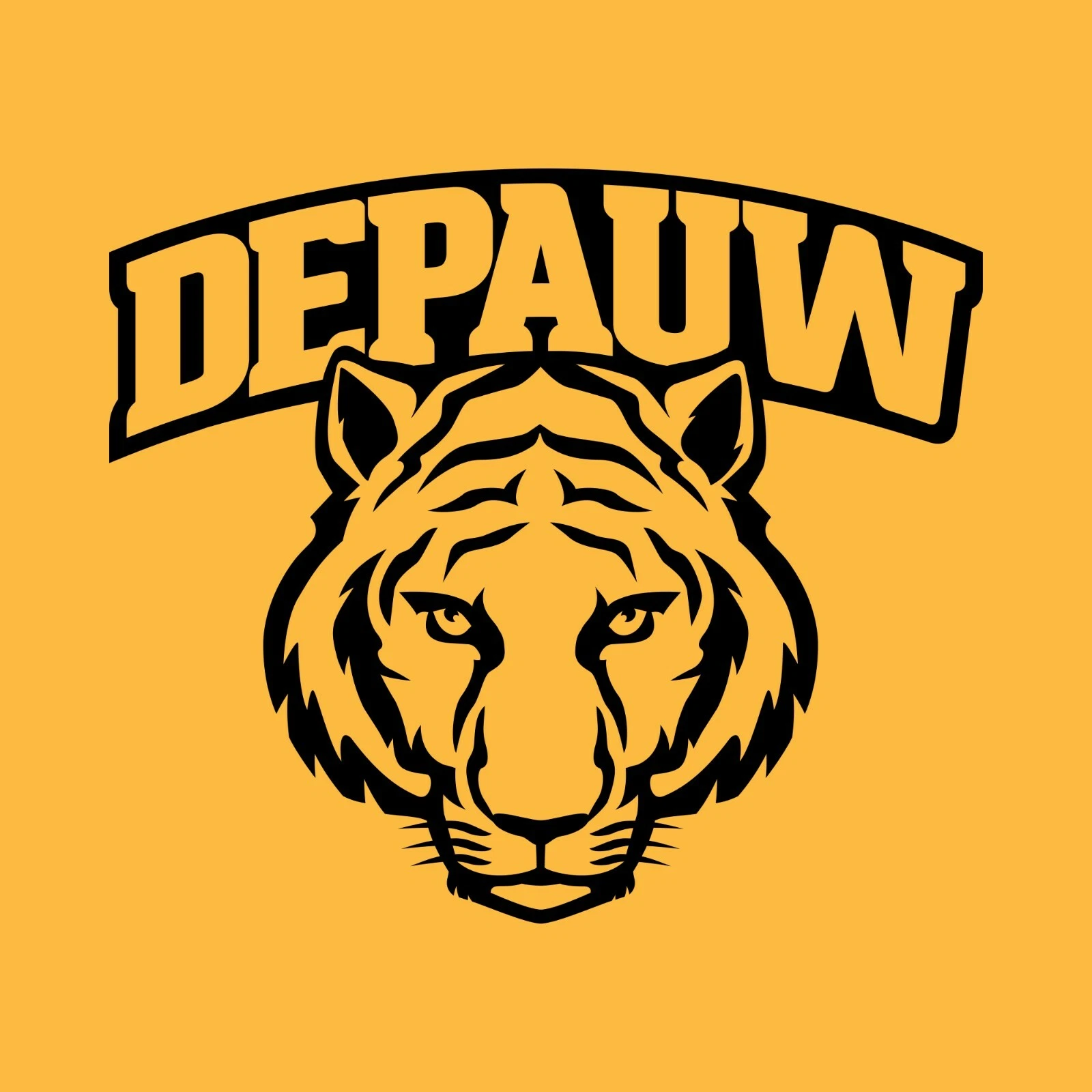 Depauw Tigers Arch Logo Hoodie