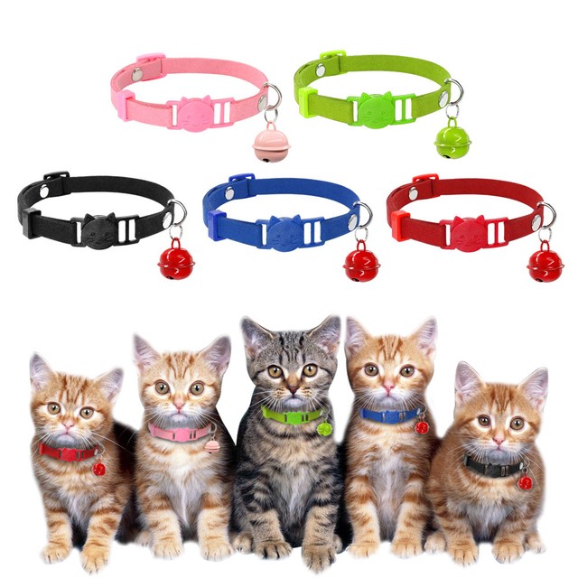 bulk-wholesale-safety-breakaway-cat-collars-with-bell-quick-soft-suede
