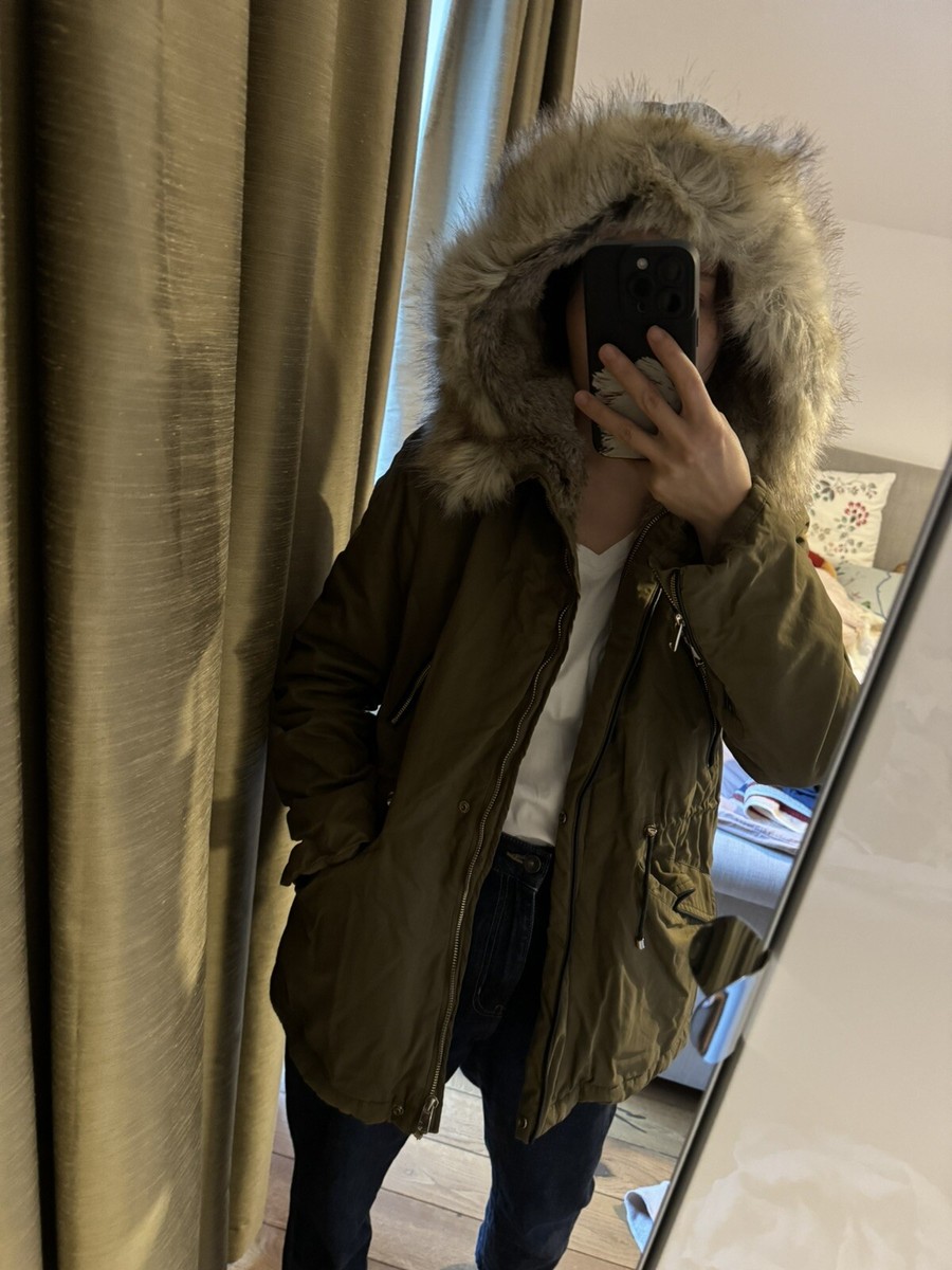 Winter Parka Parka Oliv Damen Zara ZARA Water-Repellent Parka 2025