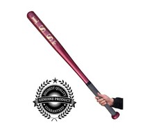 Baseball Bat Wooden Red 32 Inch | Heavy Duty Base Ball Bat for Self Defense