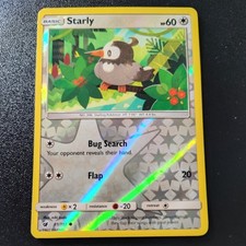 Pokemon Crimson Invasion Starly Reverse Holo Common Card 81/111 NM