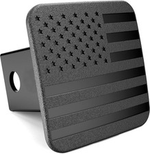 2 American Black Flag Trailer Hitch Cover Plug For 2 Inch Hitch Receivers