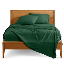 Forest Green Full Size Bed Linen Set Ultra Soft 4 Piece Sheets with Deep Pockets
