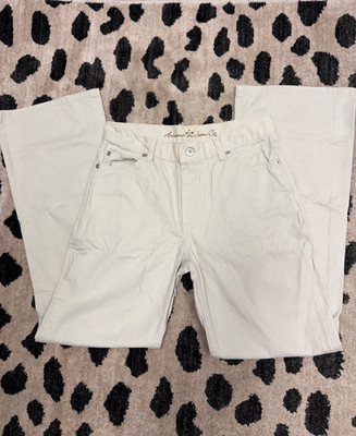 Arizona Jean Co Girls Cream Bootcut Jeans Y2K Vintage Style 5 Pocket