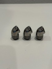 3x Bitspower Black Sparkle G1/4" Dual Rotary 60  Extender -BP-BS60R