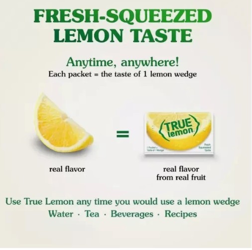 TRUE LEMON Water Enhancer Bulk Pack 0 Calorie Drink Mix Packets 500 Count
