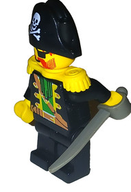 LEGO Minifigure Pirate Ship Captain Red Beard W/Sword Vintage