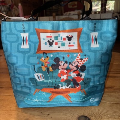 Harveys Seatbelt Scooter Mickey Minnie Pluto Tote Bag Purse Disney Parks New NWT