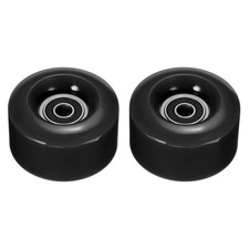 2 Pcs Roller Wheels, for Outdoor Indoor Black, 1.3 x 2.3"
