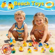 24 Rubber Ducks Bag Assorted Beach Pool Toy Favors