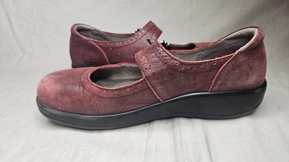 Alegria by PG Lite Mary Jane Clogs 女式 39 欧元 US 9 红色珠光皮鞋 — 第 4/4 张图片