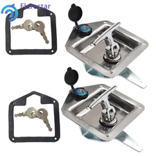 2Pcs New Trailer Door Latch T-Handle Locking For Truck Tool Box Trailer