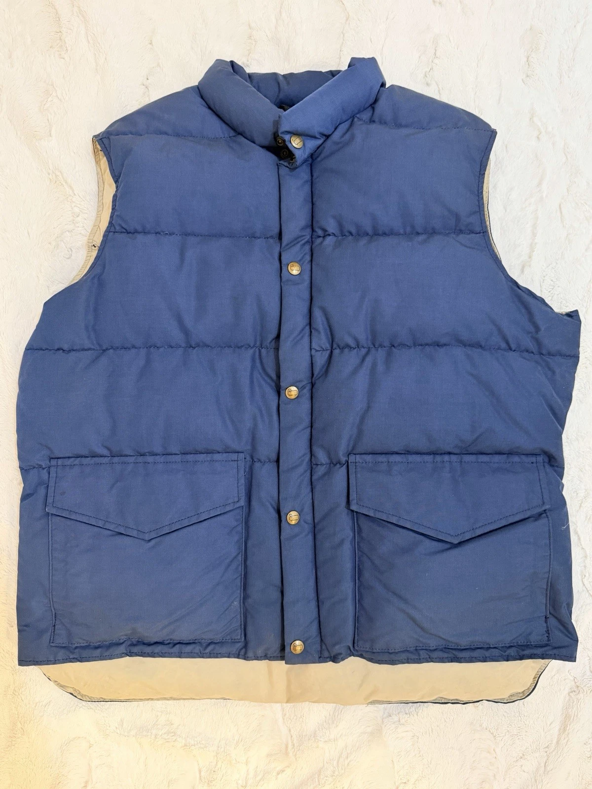 Vintage Woolrich Down Vest Mens XLarge Blue Puffer Made In USA 80s