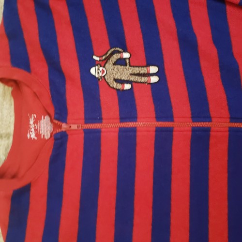 Nick & Nora XXL Sock Monkey One Piece Pajamas Sleepwear Footed Adult Full Zip - Picture 5 of 12