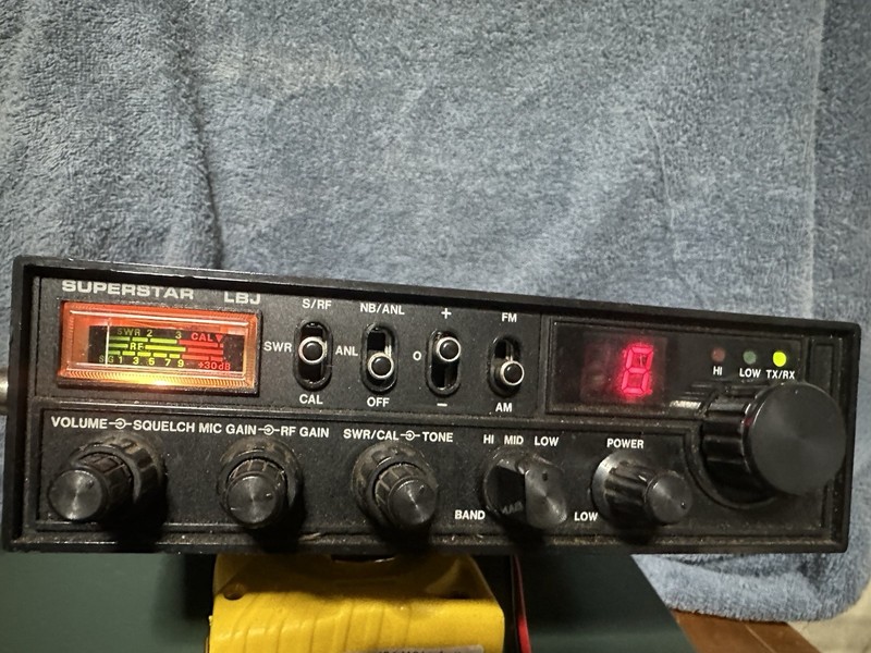 Superstar LBJ CB Radio Transceiver Automatic Noise Limiter (ANL) Black