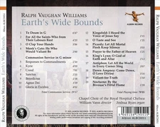 CHAPEL CHOIR OF THE ROYAL HOSPITAL CHELSEA/WILLIAM VANN/JOSHUA RYAN VAUGHAN WILL