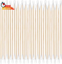 400/200 Ct 6 Inch Double-Ended Gun Cleaning Swabs with Bamboo Sticks - Ideal for