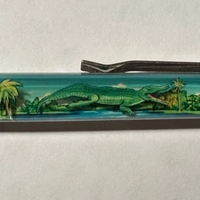 Florida Floaty Pen Hungry Alligator Moves by Swampy Wetlands Souvenir Promo Vtg