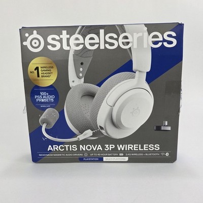 Steelseries Arctis Nova 3P Wireless 2.4GHz Bluetooth Gaming Headset - White