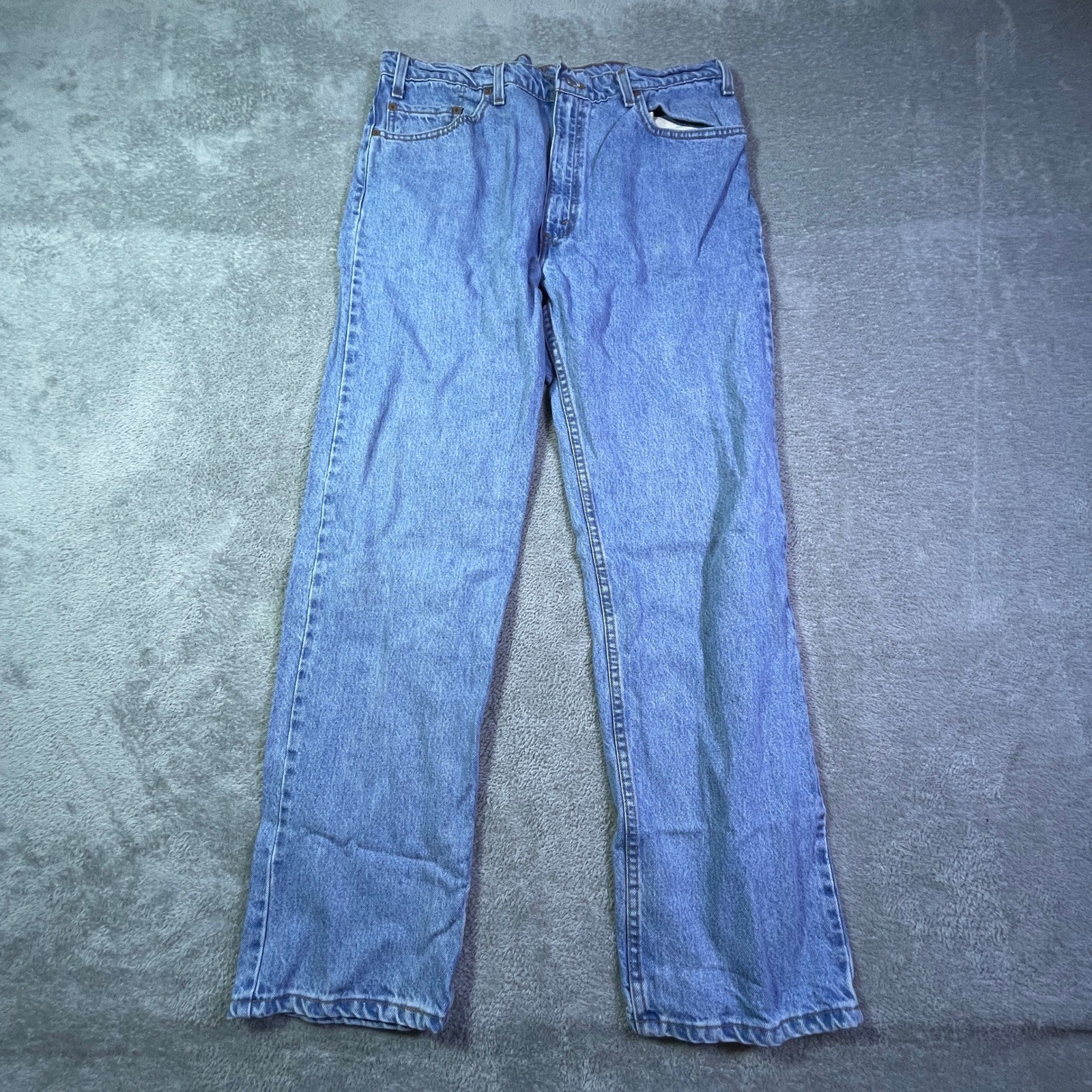 Levi's 505 Regular Fit Straight Leg Light Wash Jeans Men's W38 L30 Everyday thumbnail 4