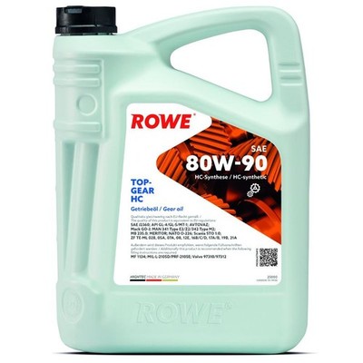 5L KANNE ROWE HIGHTEC TOPGEAR SAE 80W-90 HC (25000) GETRIEBEÖL passend für API