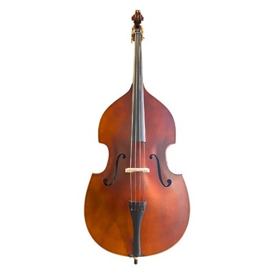 Kontrabass laminiert, Ebenholz-Griffbrett, verstellbarer Steg, mit Tasche, Gr. 1
