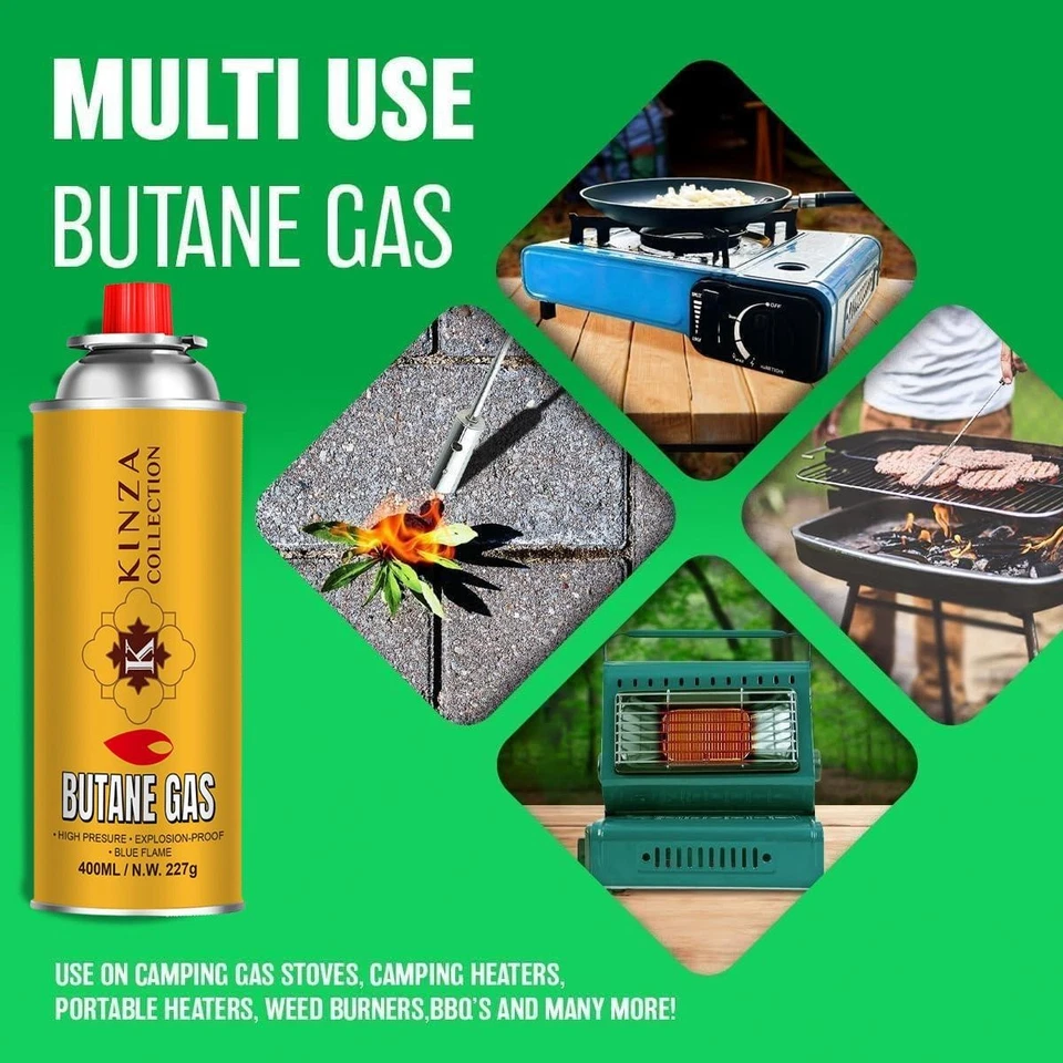 Butane Gas Bottles Canisters for Portable Stoves Cookers Grill Heaters Weed Wand - Image 3 of 4