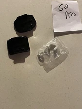 Genuine GoPro Curved & Flat sticky mounts & White Rubber Locking Plug Hero 4 3+