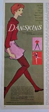 1958 Women's Danskin Tights Leotards Legs vintage fashion art ad 