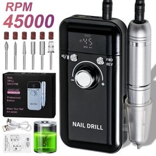 Nail Drill 45000 RPM Rechargeable Nails Electric File Acrylic Removing Polishing