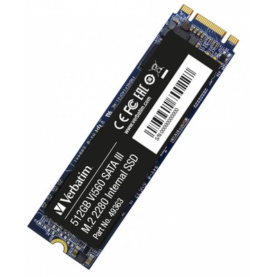 Verbatim Vi560 S3 M.2 SSD 512GB Intern SATA III M.2 2280 SSD-Laufwerk Festplatte