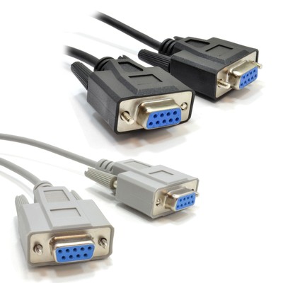 9 Polig DB9 Serie RS232 Null Modem High Speed Abgeschirmtes Kabel Weiche Box Lot