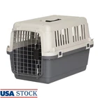 Small Pet Kennel Airline Approved Durable Travel Crate W/ Dishes & Stickers New