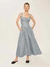 NWT CHRISTIAN LACROIX Linen Midi Dress Sz L