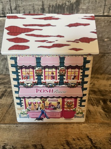Caja de hojalata Posh Paws de colección en relieve decoración navideña Harry London 4# - Imagen 2 de 10