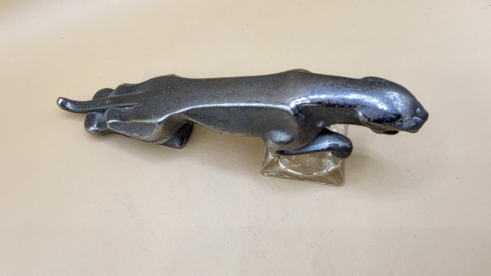 Jaguar Leaping Big Cat Hood Ornament from Jaguar Automobile hood, large