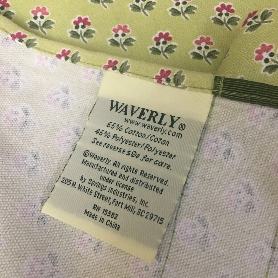 Panel de cortina Waverly verde floral 68”X68” Countrycore Cottagecore Granny Foto 3 de 4