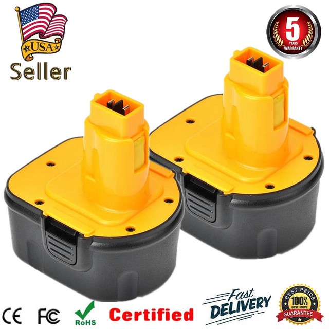 2X 12V 12 Volt NiCD Drill Battery For DEWALT DC9071 DW9071 DW9072