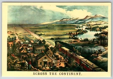 Across The Continent Postcard Merrimack Publishing Corp N.Y. Train Village